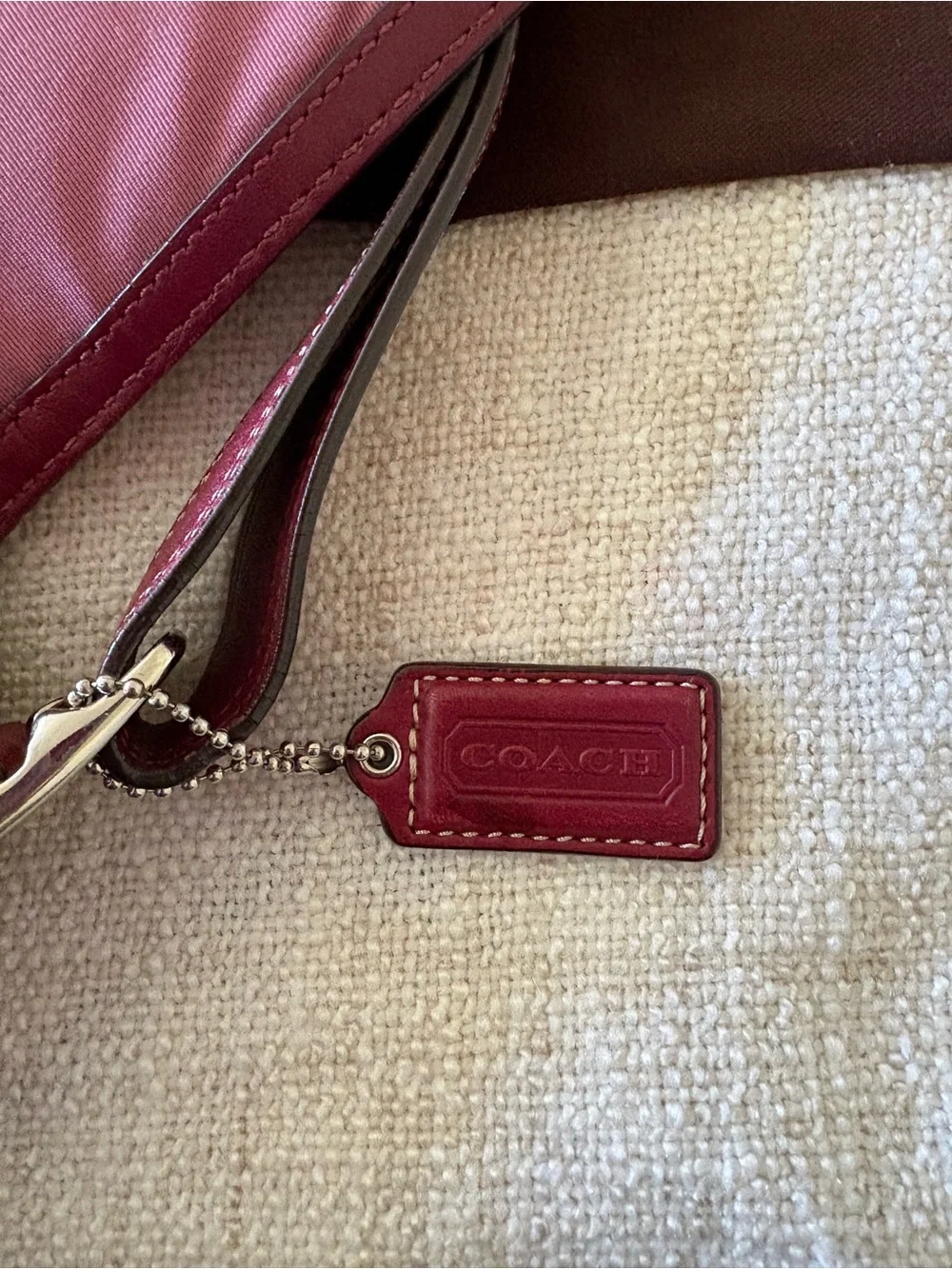 Coach Burgundy Handbag & Wallet w/ Dustbag